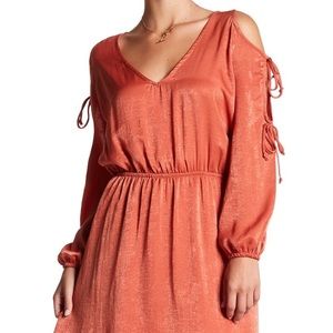 new Vanity Room Tie-Sleeve Cold-Shoulder Dress Final sale